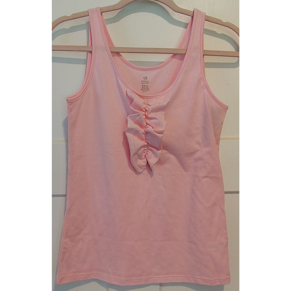 Tank Top Womens shirt size MEDIUM 8-10 Ruffle accent